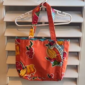 Small Fruit & Floral Orange Tote Bag